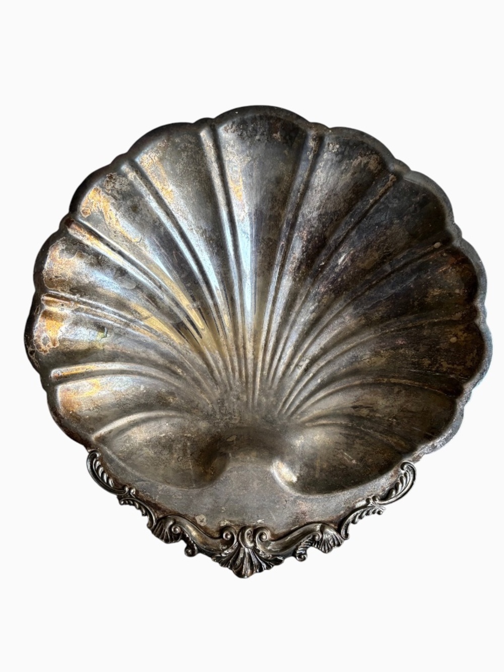 Vintage F.B. Rogers Silver Co. Fluted Shell Dish / Serving Tray (Model 1824)